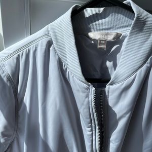 Athleta Lavender Bomber Puffer Jacket Zip Up